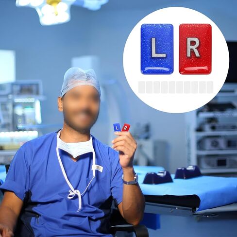 X-Ray Markers with 10 Pc Adhesive Strips, X-ray Markers with Lead Initials, Clear Epoxy Resin with Lead L & R Letters to Nurse Radiologist Badge Buddy, Rad Tech Markers Gift for Radiology Tech Nurses in Saudi Arabia