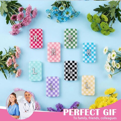 8 Pack 1.5x1 Inch Plaid X-Ray Markers, Resin with L and R Lead Letters, Reusable Washable for Radiology Techs Nurses Dentists Vets in Kuwait