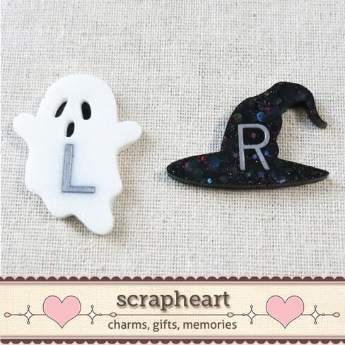 مجموعة ملحقات SCRAPHEART Radiology X-Ray ID، علامات XRay لشبح الهالوين المخيف وقبعة الساحرة - بدون الأحرف الأولى، ملحقات أقلام الراتنج مع شرائط لاصقة in Saudi Arabia