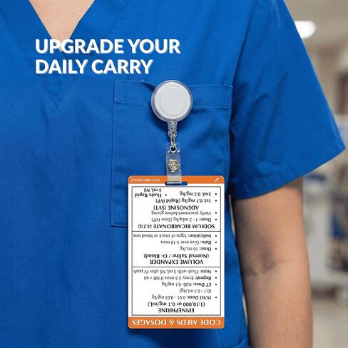 NICU Nurse Essentials Reference Cards with Badge Reel (7-Piece Set) - NRP Neonatal Code Medication Card - 9th Ed Algorithm, Airway, Apgar, Vitals - Gift for L&D Nurses, RNs & Respiratory Therapist in Saudi Arabia