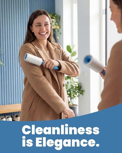 بكرات الوبر من بوبشوز لشعر الحيوانات الأليفة شديدة الالتصاق، 600 ورقة بكرات الوبر اللزجة الإضافية لشعر الحيوانات الأليفة، 3 مقابض و6 لفات لاصقة، مزيل شعر القطط والكلاب للملابس والأثاث والأريكة وبكرة الوبر للملابس in Kuwait