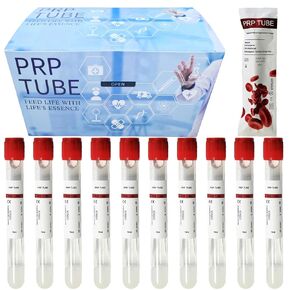 أنابيب زجاجية PRP سعة 10 مل مع محلول ACD-A وهلام لفصل نظام PRP البيطري (10P-RED) in Kuwait