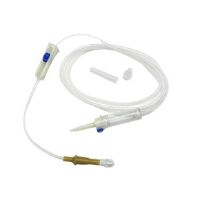 (12PCS/Box) IV Extension Set, I.V Tubing,Sterile Individual Packaging,for Lab and Pets Veterinary (Straight Mouth) in Kuwait