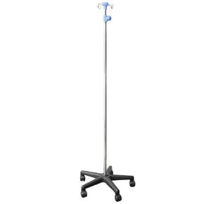 HealthSmart Rolling IV Pole Stand –Heavy Duty Stainless Steel, Adjustable 43.3″–78.7″ Height, 4-Prong IV Bag Holder, 5 Caster Wheels, Easy Assembly, 45 lb Capacity, Medical & Home Care in Kuwait