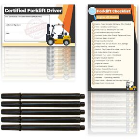 Hxszk 55 حزمة من بطاقات تدريب الرافعة الشوكية البلاستيكية القابلة لإعادة الاستخدام مع علامات - دليل دراسة للكتابة والمسح لتدريب المشغلين المتوافقين مع OSHA وإعداد الشهادات، 3.5 بوصة × 2 بوصة in Kuwait
