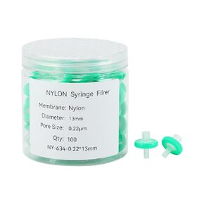 Nylon Syringe Filter 13mm 022um Hydrophilic Membrane, Syringe Lab Filters, Non-Sterile Laboratory Filters, 100 Count in Kuwait