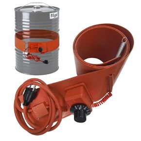 55 Gallon Drum Heater, 120V 1200W Insulated Band, Fits Steel Barrel, Temp Control 86℉-302℉, Works with Oil Lube Water Honey (5 in x 68.5 in) in Kuwait