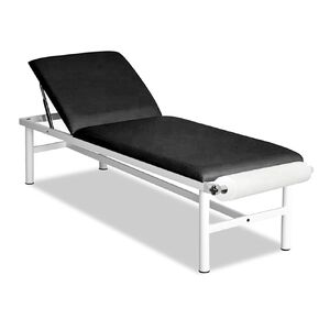 أريكة Helsevesen للإسعافات الأولية بإطار ساق فولاذي مع ظهر قابل للتعديل، وأرائك مريحة، أسود، 72 * 24.5 * 19 in Kuwait