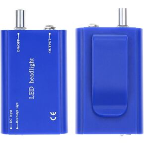 Rechargeable Battery 1800Mah with Belt Clip For Dental LED Head Light Blue in Kuwait