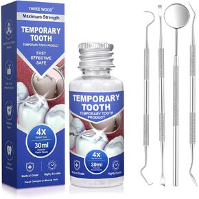 مجموعة خرز الأسنان القابلة للتشكيل، غطاء فجوة الأسنان المؤقتة للأسنان المفقودة، إكسسوار مظهر الأسنان التجميلي in Kuwait