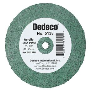 Dedeco 5138 Acrylic Base Plate Traditional Lathe Wheel 3" X 3/8" in Kuwait