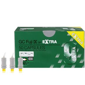 GC 012250 Fuji IX GP كبسولات أيونومر زجاجية إضافية، لون A3 50/عبوة، تركيبة مجددة عالية القوة in Kuwait