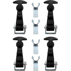 QWORK 4 Packs Rubber Hood Catch Flexible T-Handle Hasp Rubber Flexible Draw Latches for Tool Box, Hood, Vehicle Engine in Kuwait