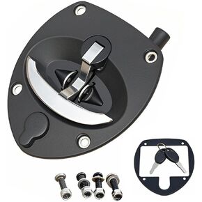 Single Point Compression Latch for Underbody Truck Tool Box ， Gasket and Cylinder with Keys, Replacement Latch for Universal Toolbox Door Locks Truck Boxes Locks (Black+Silver) in Kuwait