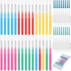255 Pieces Braces Flossers for Braces, Interdental Brush Soft Dental Floss Picks Braces Cleaning Kit Toothpick Dental Brush Braces Teeth Flossers Brushes for Tooth Cleaner(Multiple Sizes) in Kuwait