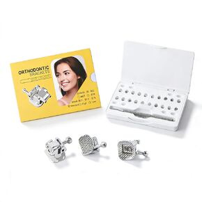 20Pcs/Box Passive Self Ligating Roth/MBT Slot 022 Bracket 5G with 345 Hook Orthodontic bonding Mese Bondable Brackets (022 MBT WH 345 Hook) in Kuwait