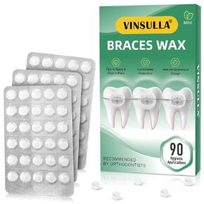 شمع تقويم الأسنان لشمع الأقواس 120 عبوة صحية فردية لنقاط شمع الأسنان بالفراولة in Kuwait