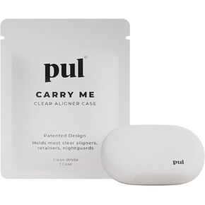 حافظة PUL لتقويمات Invisalign والشفافة - حافظة محاذاة مع إغلاق مغناطيسي، وواقي للفم وأطقم أسنان متوافقة - حامل تثبيت نحيف للسفر لملحقات Invisalign - أبيض in Kuwait