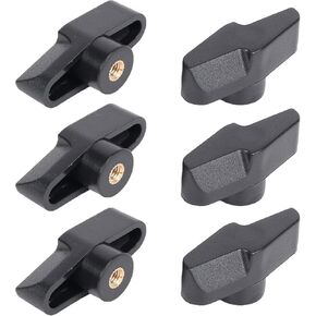 6 Pack Microphone Stand Wing Knobs Replacement M4 Threaded T-Plastic Wing Nuts Tightening Thumb Screw Knobs for Boom Arm Mic Stand Suspension Scissor Arm Camera Mount Overhead Phone Arm in Saudi Arabia