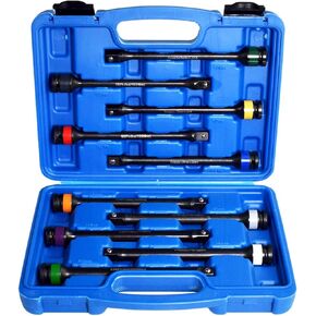 10pc 1/2" Drive Torque Limiting Extension Stick Set with 8" 65-150 ft.-lb. Impact Torque Sticks Safely Locking Lug Nuts in Kuwait