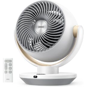 Dreo Fan for Bedroom, Desk Air Circulator Fans with Remote, 11 Inch Table Fan for Whole Room, 60ft Powerful Airflow, 120° Vertical Manual and 90° Oscillating, 4 Speeds, 8H Timer, 28dB Quiet, Home in Kuwait