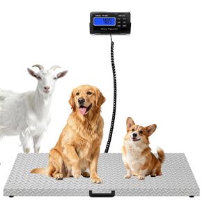 مقياس الماشية الرقمي 1100 رطل × 0.2 رطل من الفولاذ المقاوم للصدأ، ميزان منصة غير قابل للانزلاق، مقياس شحن بريدي إلكتروني شديد التحمل للحيوانات الأليفة الكبيرة، كلب الماعز، خنزير الماشية، الأغنام in Kuwait