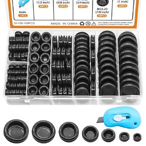 mankk Rubber Grommet Kit Firewall Grommet Wire Grommet Tower Shaped and Round Double Sided Rubber Hole Plug with Retractable Box Knife for Wire Protection in Kuwait