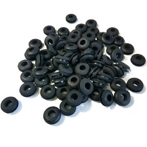 Pack of 50 Rubber Grommets 3/8" Inside Diameter - 1/8" Groove Width - Fits 5/8" Drill Holes. Ideal for Sealing, DIY Projects, Wire Protection, and Cable Management in Kuwait