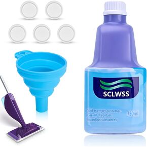 750ml (25.4 fl oz) Refillable Solution Bottle for Swiffer Wet Jet Mop, Leak-Proof HDPE, Durable and Empty Bottle for Cleaning Solution, Ideal for Home and Office Use, Not for Power Mop in Kuwait