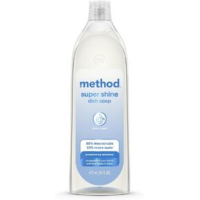 Method Super Shine Liquid Dish Soap, Powered by Enzymes, Free + Clear, Unscented, 16 fl oz in Kuwait