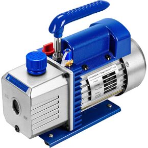 vivohome 5 cfm 1/2 hp 2 المرحلة hvac مضخة فراغ لأنظمة r134a r12 r22 r502 r410a، مضخة فراغ التيار المتردد التلقائي لمكيف الهواء السيارات الراتنج التفريغ مع زجاجة زيت in Kuwait