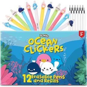 BUNMO Erasable Gel Pens - Multicolor Cute Pens - Easter Gifts for Girls - Erasable for Smooth Writing & Drawing - Gifts for Teens - Girls Easter Basket Stuffers- 10 Refills Included - 10 Pack in Kuwait