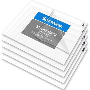 حصيرة أرضية لاصقة شفافة مقاس 45.72 سم × 91.44 سم (5 عبوات، 150 ورقة، 30 ورقة/عبوة لغرفة الأبحاث والمختبرات وبناء المستشفيات والحيوانات الأليفة في المنزل وصالة الألعاب الرياضية الداخلية وورشة العمل) in Kuwait