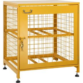 Upgraded Propane Tank Storage Box for 4 Cylinder, Heavy-Duty Horizontal Cylinder Storage Cabinet, 150LB Load Capacity, Powder Coated w/Lock & Keys, (Fits 3,5,11,20,30,33lb Tanks) in Kuwait