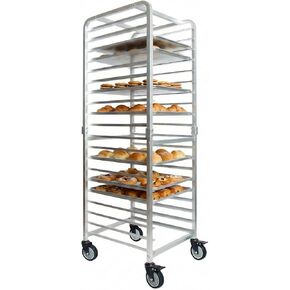 20-Tier Half & Full Sheet Bun Pan Rack - Bread Bakers Rack for Commercial Kitchen, Rolling Baking Cart with Brake Wheels, 26" L x 20.3" W x 68.3" H in Kuwait