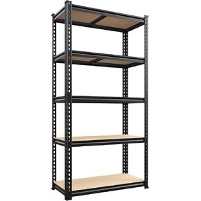 72.1" H Storage Shelves 2450LBS Garage Shelving, Adjustable Shelving Units and Storage, 5 Tier Metal Utility Shelf for Kitchen Pantry Garage Warehouse Basement, 35.6" W x 72.1" H x 16.2" D in Kuwait