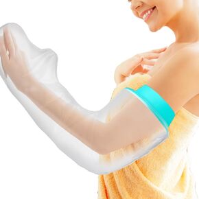 غطاء مصبوب مقاوم للماء بذراع كامل من CIVJET للاستحمام للبالغين - كم واقي مصبوب بذراع طويل مع ملاءمة الكوع المنحنية - غطاء مصبوب مقاوم للماء قابل لإعادة الاستخدام لليد والمعصم والمرفق والتعافي من جراحة إصابة الذراع المكسورة in Kuwait