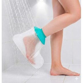 غطاء حذاء الدش من CIVJET مقاوم للماء للقدم - غطاء مصبوب للقدم بعد الجراحة، غطاء دش قابل لإعادة الاستخدام للقدم المكسورة، وإصابة الكاحل، والعناية بالجروح - واقي مقاوم للماء للساق والقدم للخفاش البالغ in Kuwait