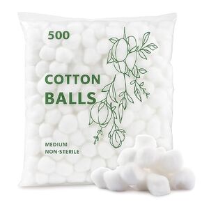 Perfectware Medium Size Cotton Balls – Soft, Absorbent, Non-Sterile 100% Pure Cotton for Beauty, First Aid, and Household Use – Pack of 500ct in Saudi Arabia