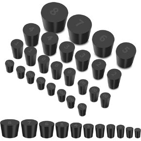 26 عبوة من سدادات مطاطية صلبة - 11 سدادة سدادة بأحجام متنوعة، 000# - 8# مقاسات سدادات مطاطية للقارورة، وفتحات توصيل المختبر، وأنبوب الاختبار in Kuwait