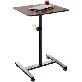 Stand Up Desk Adjustable Height Research Room Work Lift Sit Stand Desk, Portable Mobile Bedside Table with Brake Rollers, Hospital Dining Table ?,Primary Color-60 * 52 * 74-113cm in Kuwait