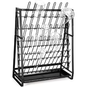 FOUR E'S SCIENTIFIC Lab Drying Rack, Steel Wire Bottle Drying Rack for Lab Glassware Countertop Wall Mounted Detachable Dryer Stand, Holds Up to 83 Pieces in Kuwait