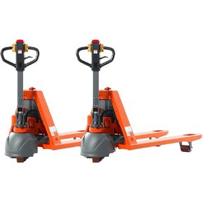 Tory Carrier Full Electric Pallet Jack Truck, 3300lbs Capacity Motorized Pallet Lift Trucks, 48" x 27" Fork Size Powered Lithium Battery Truck for Indoor Storage and Material Handling Orange-EPJ3300 in Kuwait
