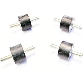 Pack of 4 Rubber Vibration Isolator Mounts - 1-1/2" Diameter x 1" Height, 3/8-16 Thread x 1" Length Male/Male Studs - HVAC, Generators, Motors, Compressors, Pumps in Kuwait