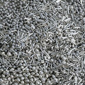 14 أونصة 1/8 بوصة من الفولاذ المقاوم للصدأ - 3 أشكال مختلطة (مخروط، كرة، دبوس) لتلميع المجوهرات وإزالة الأزيز المعدني وإزالة الصدأ - وسائط بهلوان من الدرجة الصناعية (14 أونصة) in Kuwait