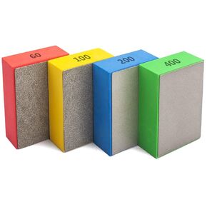 4 قطع من وسادات التلميع اليدوية الماسية لصنفرة السيراميك والبلاط الزجاجي والحجر الخرساني والرخام والجرانيت، 60#، 100#، 200#، 400# (طائرة) in Kuwait