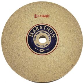 Marathon 5" Felt Honing Wheel, 1/2"" Thick, 1/2" Arbor Hole, Diamond Hard Density in Kuwait