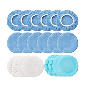 Multi-Material Buffing Waxing Bonnet Set - Microfiber Wool Non-Woven Pads Covers for Car Polishing and Buffering in Kuwait