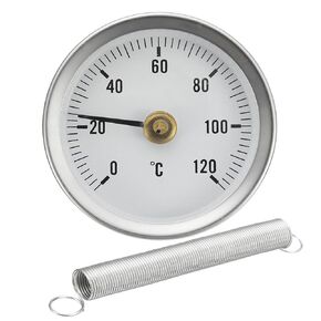 Clip-on Pipe with Spring 0-120 Temperature Gauge for Hot Water HVAC Heating Industrial Use in Kuwait