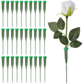 30 PCS Floral Water Tubes for Flowers, Green Floral Water Tubes, 5.71 Inch Flower Stem Vials with Caps Plastic Flowers Tube for Fresh Flower Arrangements Florist Supplies in Kuwait